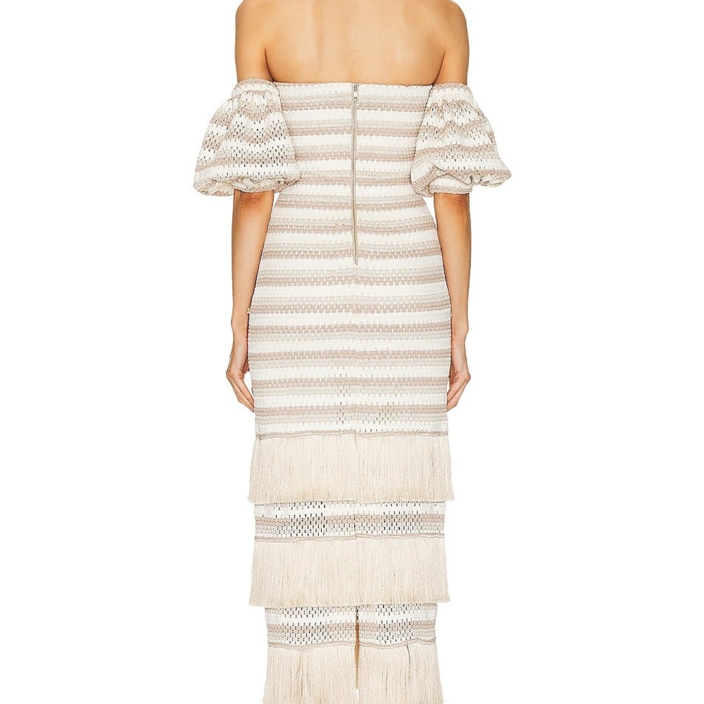 PatBO Crochet Striped Midi Dress - Picture 3 of 5